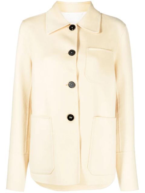 Jil Sander buttoned-up cashmere shirt jacket - Yellow - zdjęcie produktu nr 1