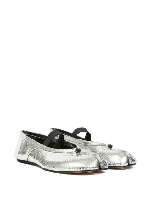 Maison Margiela Tabi leather ballet flats - Silver - zdjęcie produktu nr 2