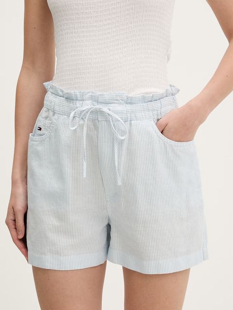 Tommy Jeans szorty damskie z lnem - zdjęcie produktu nr 1