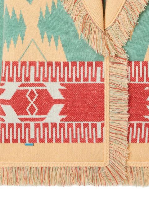 Alanui Icon jacquard fringed cardigan - Neutrals
