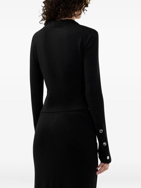 GCDS button-embellishment top - Black