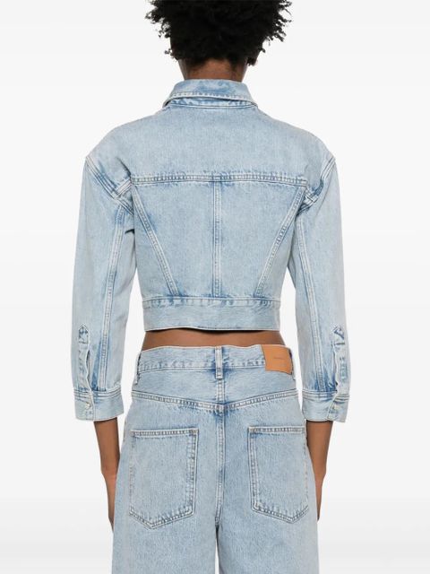 WARDROBE.NYC cropped denim jacket - Blue