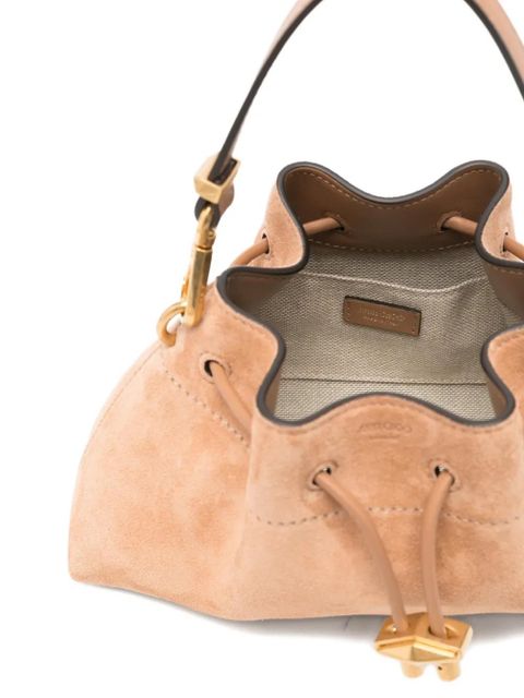 Jimmy Choo Small Cinch suede tote bag - Neutrals