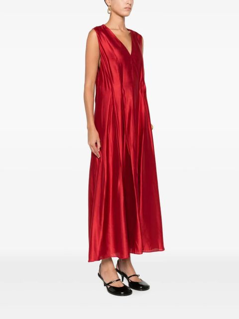 KHAITE Syd V-neck dress - Red