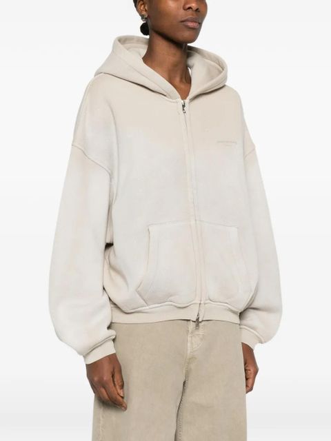 Alexander Wang crystal-embellished hoodie - Neutrals