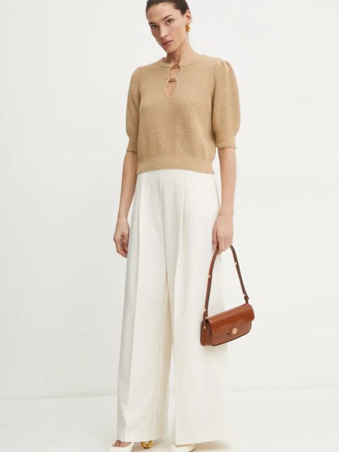 Twinset sweter damski kolor brązowy 251TP3172