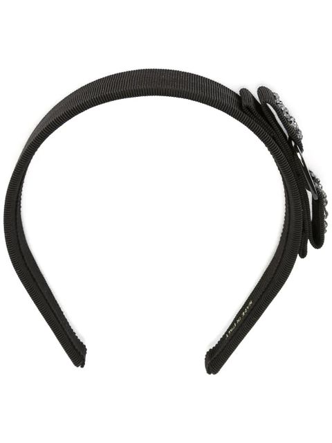 Ferragamo embellished bow headband - Black - zdjęcie produktu nr 1