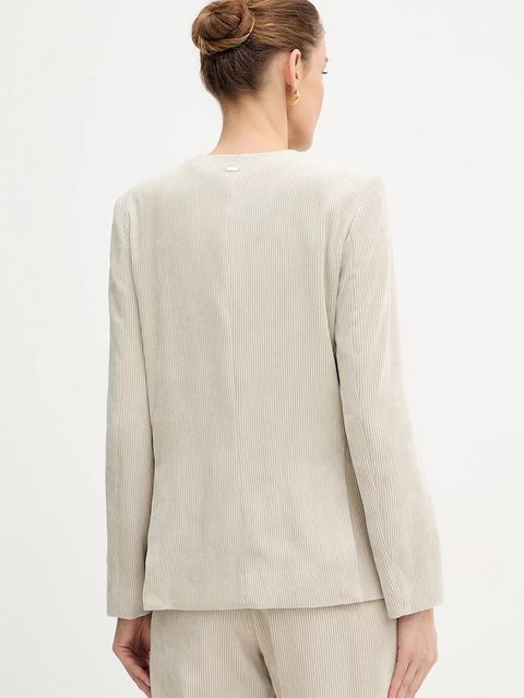 Armani Exchange marynarka sztruksowa kolor beżowy jednorzędowa gładka XW000697 AF16202