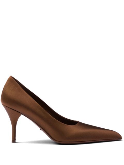 Prada 85mm satin pumps - Brown - zdjęcie produktu nr 1