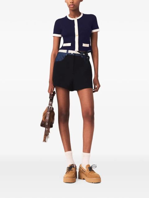 Maje ribbed contrast-trim cardigan - Blue - zdjęcie produktu nr 2