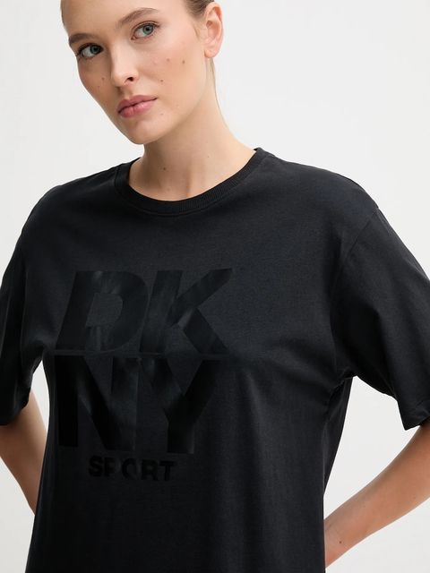 Dkny t-shirt bawełniany damski kolor czarny DP5T1470