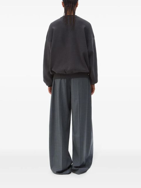 Alexander Wang logo-embossed sweater - Grey