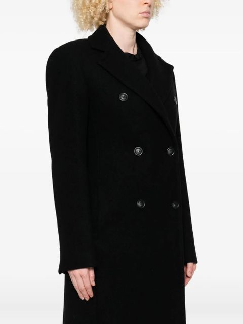 Sportmax double-breasted wool coat - Black