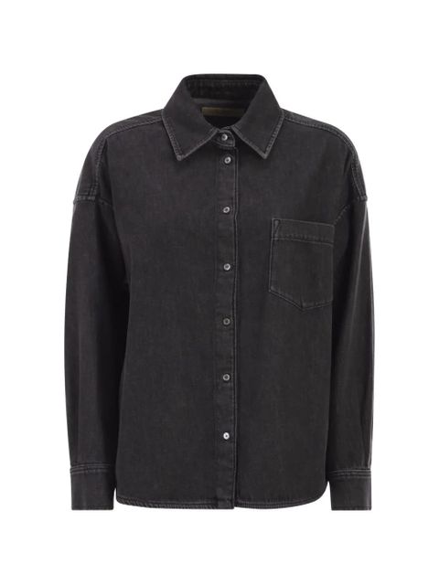Weekend Max Mara oversized pocket denim shirt - Black - zdjęcie produktu nr 1