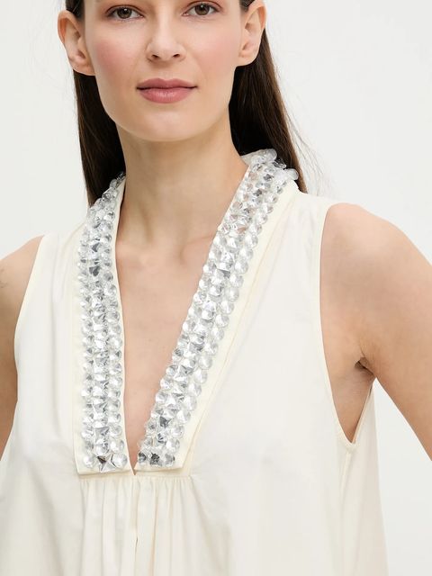 ISABELLE BLANCHE sukienka kolor beżowy midi rozkloszowana IS25SS-A056-T012 - zdjęcie produktu nr 2