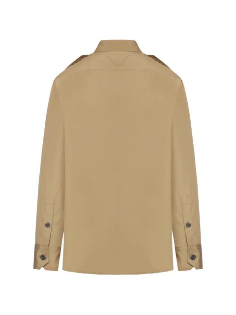 Prada button poplin shirt - Neutrals - zdjęcie produktu nr 2
