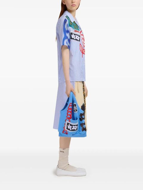 Marni graphic-print cotton skirt - Neutrals - zdjęcie produktu nr 2