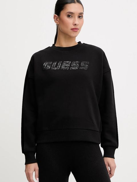 Guess bluza AELIA damska kolor czarny gładka V5BQ10 KB681 - zdjęcie produktu nr 1