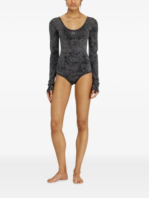 Diesel open-back long-sleeve bodysuit - Grey