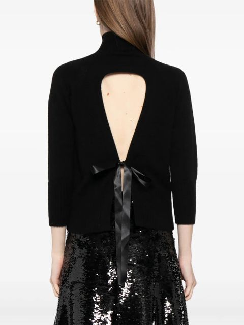Simone Rocha cashmere high-neck top - Black