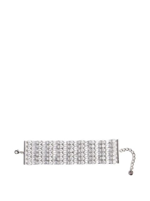 Self-Portrait crystal-embellished bracelet - Silver