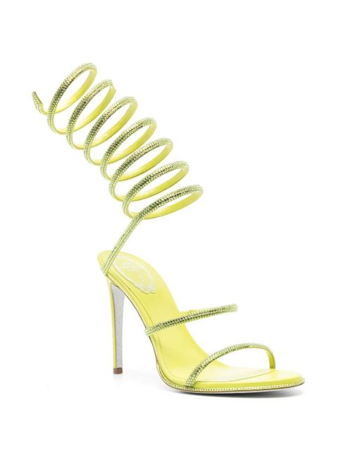 René Caovilla 105mm crystal-embellished spiral sandals - Green - zdjęcie produktu nr 2