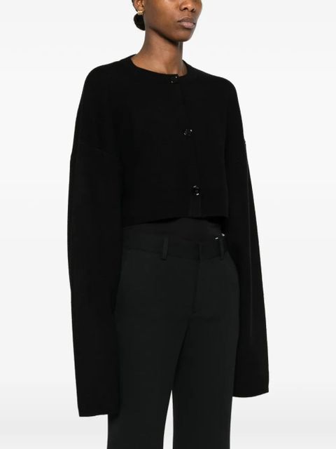 TOTEME cropped oversized cardigan - Black