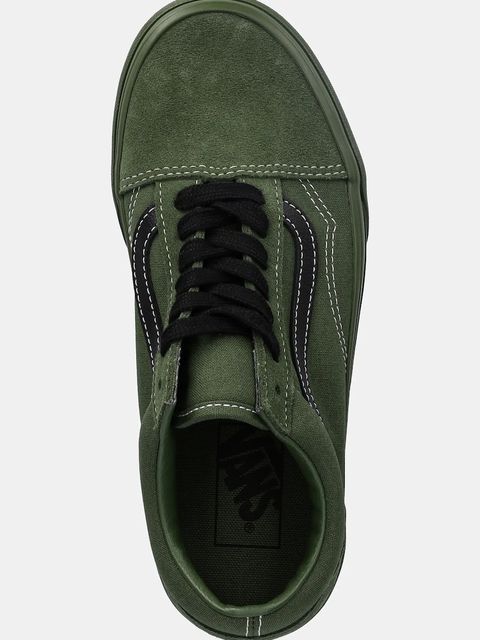 Vans tenisówki zamszowe Old Skool kolor zielony VN000D6W2031