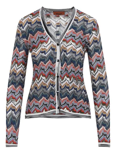 Missoni zigzag-knit cardigan - Blue - zdjęcie produktu nr 2
