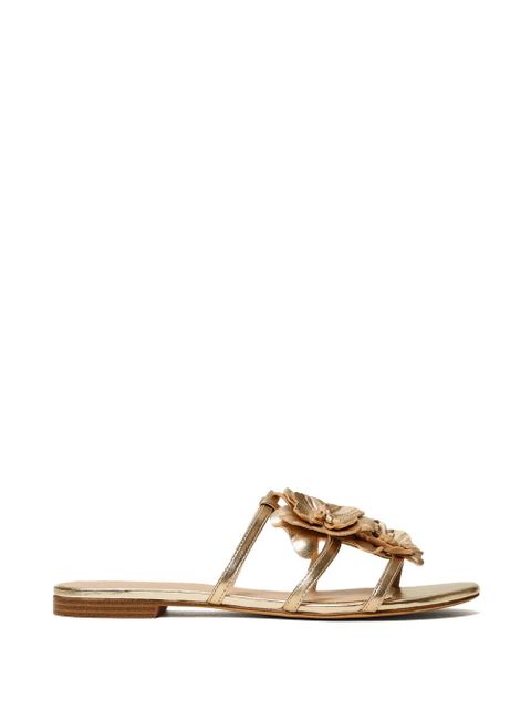 TWINSET floral-appliqué strappy sandals - Gold - zdjęcie produktu nr 1