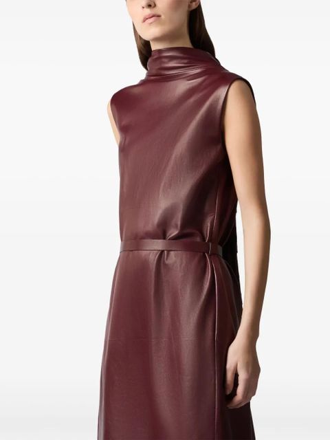 Tod's leather midi dress - Red