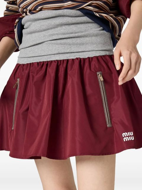 Miu Miu elastic-waist mini skirt - Red