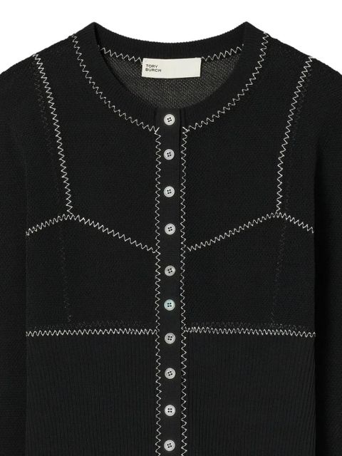 Tory Burch ribbed button-up cardigan - Black - zdjęcie produktu nr 2
