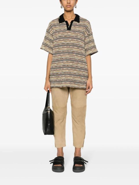 Golden Goose slim-fit suede trousers - Neutrals - zdjęcie produktu nr 2