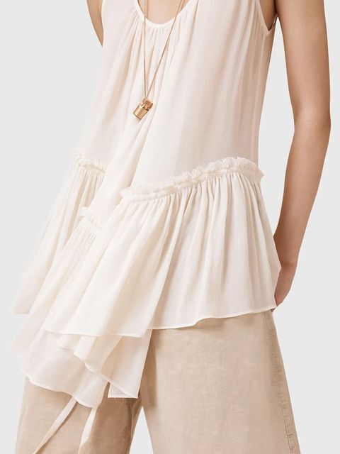 AllSaints bluzka RACH damska kolor biały gładka W029PC - zdjęcie produktu nr 2