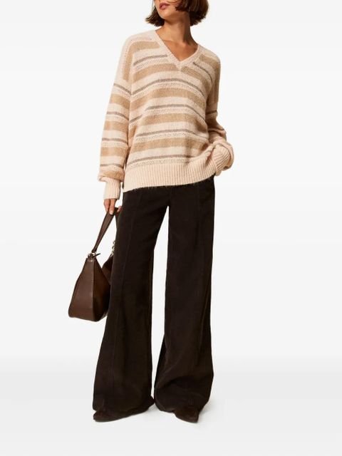 TWINSET wide-leg corduroy trousers - Brown - zdjęcie produktu nr 2