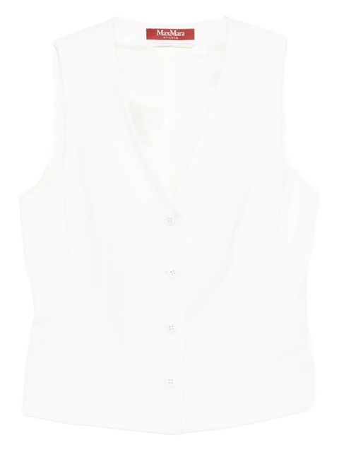Max Mara V-Neck button vest - Neutrals - zdjęcie produktu nr 1