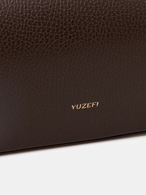 Yuzefi torebka skórzana OYSTER kolor brązowy YUZCO-HB-MOYC-L038