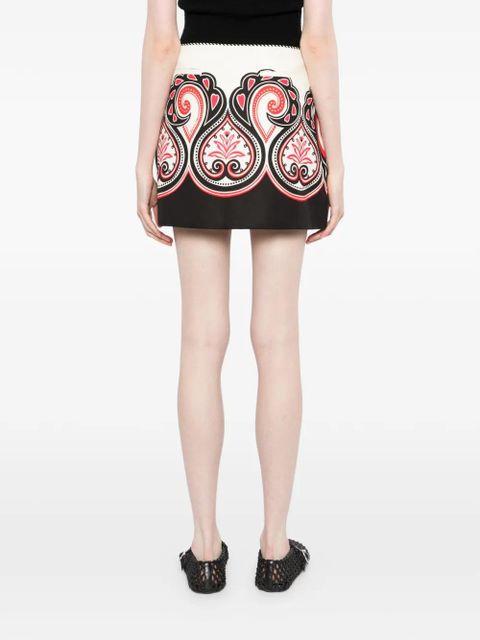 FARM Rio graphic mini skirt - White