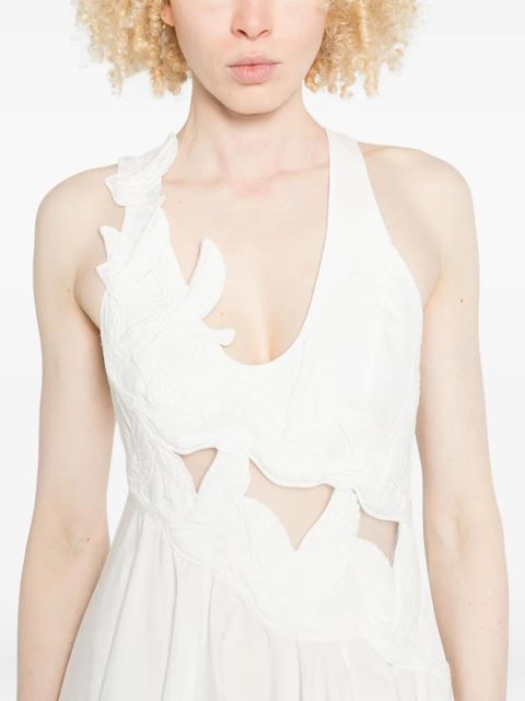 ZIMMERMANN Luna appliqué midi dress - Neutrals