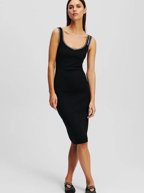 Karl Lagerfeld sukienka kolor czarny midi dopasowana A2W13018 - zdjęcie produktu nr 1