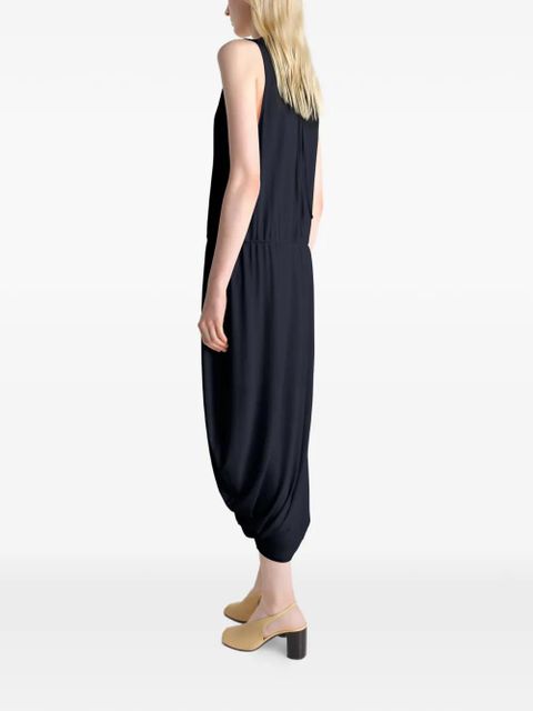 LEMAIRE draped double layer midi dress - Black