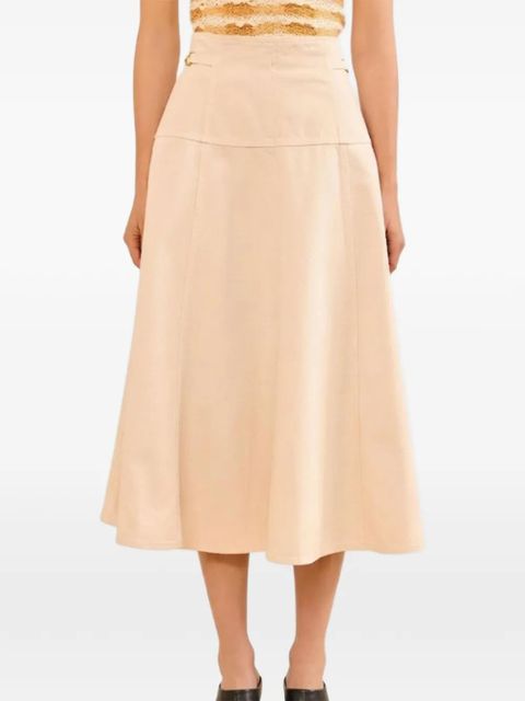 Ulla Johnson The Brigette buckle detail midi skirt - Neutrals - zdjęcie produktu nr 2