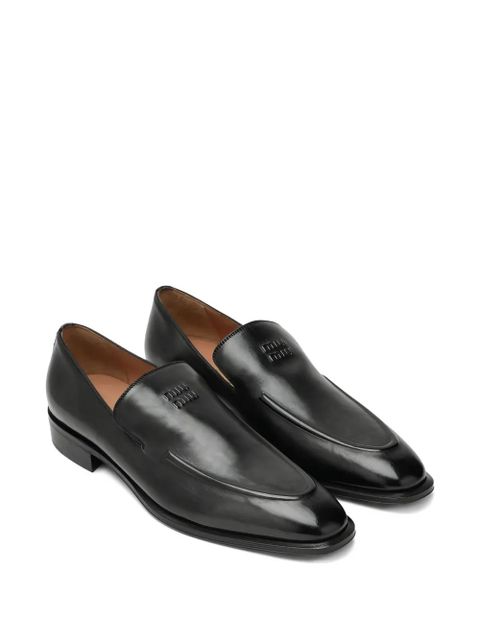 Miu Miu embossed loafers - Black - zdjęcie produktu nr 2