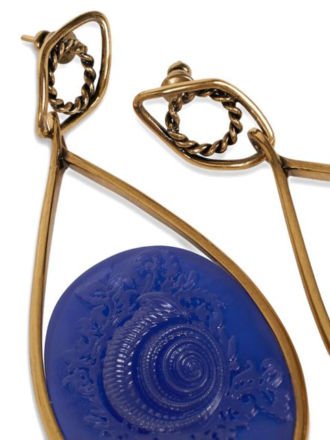 ETRO cameo-shell earrings - Gold - zdjęcie produktu nr 2