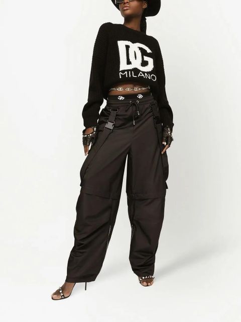 Dolce & Gabbana DG-logo fisherman's-knit jumper - Black - zdjęcie produktu nr 2