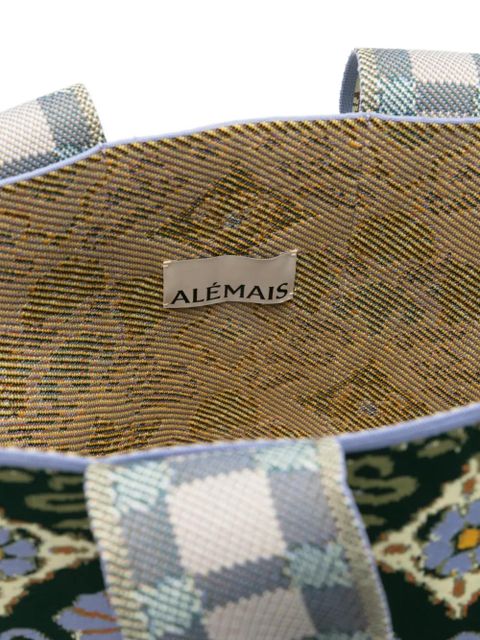 ALEMAIS maxi Cece floral-pattern tote bag - Green