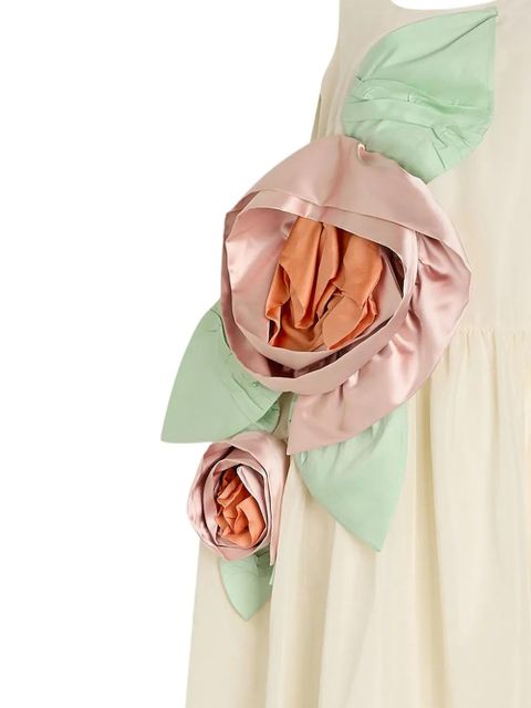 Simone Rocha floral-appliqué mini dress - Neutrals - zdjęcie produktu nr 2