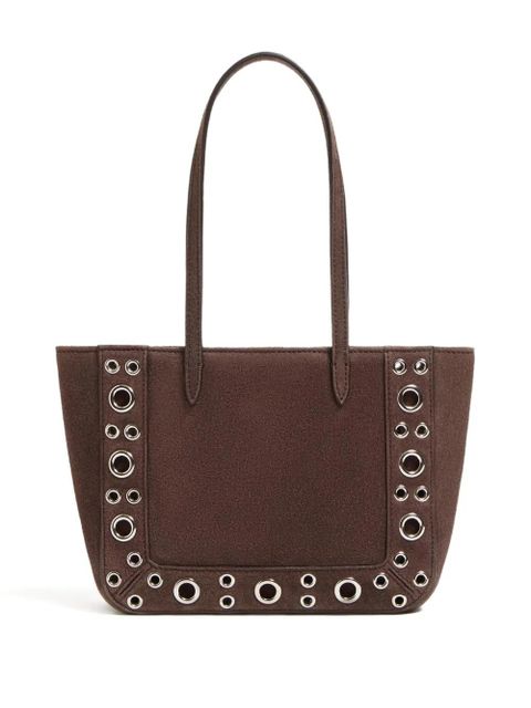 Valentino Garavani mini Nellcote embroidered tote bag - Brown