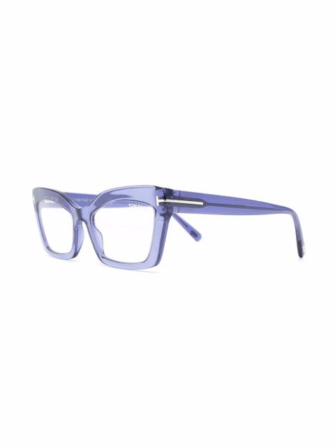 TOM FORD Eyewear cat-eye frame glasses - Blue